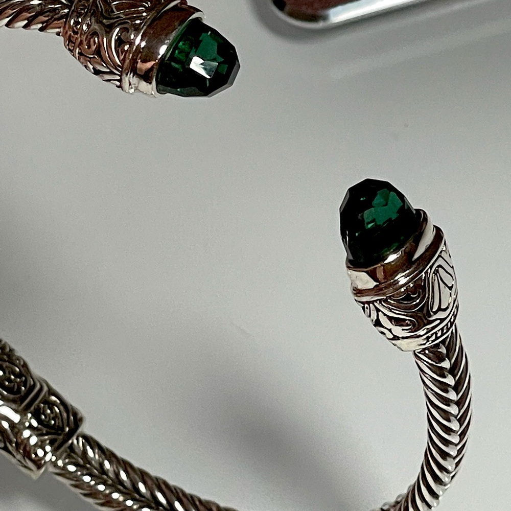 sterling silver solid bangle.